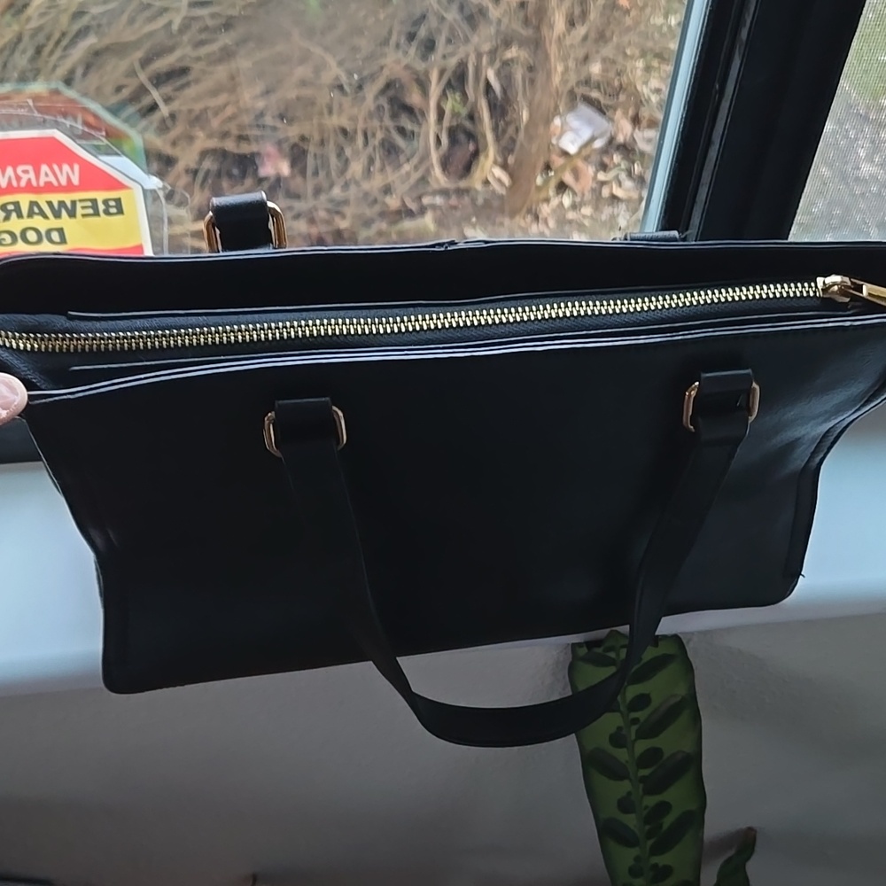 Rachel Zoe Black Tote with Gold Accents - Picture 7 of 17